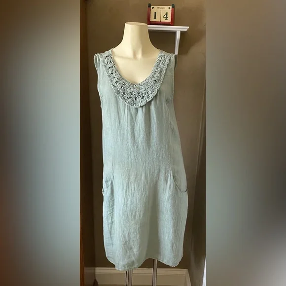 chinese dress ladies Buy Gila Italian Linen Lagenlook Dress Online main image 1